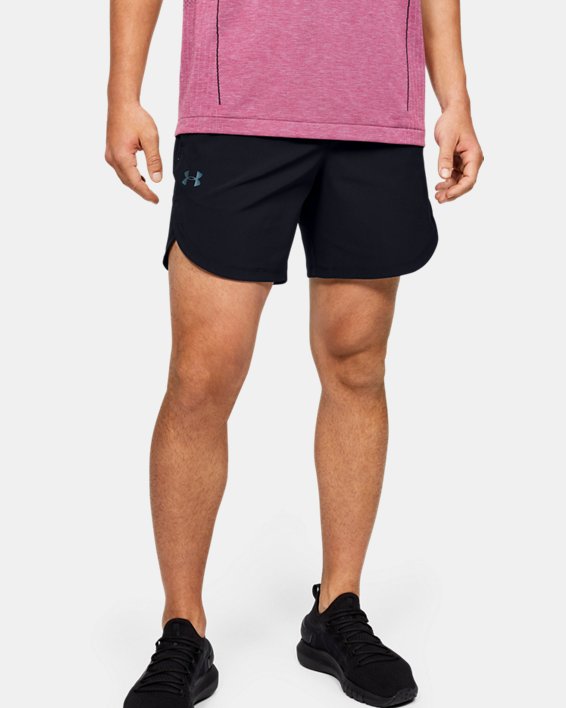 Under Armour Woven Graphic Mens Training Shorts Black Breathable Loose Gym Short 